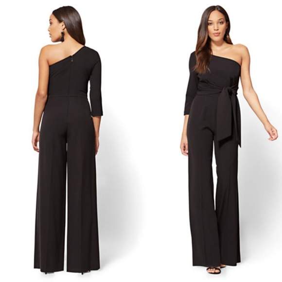 one shoulder romper jumpsuit